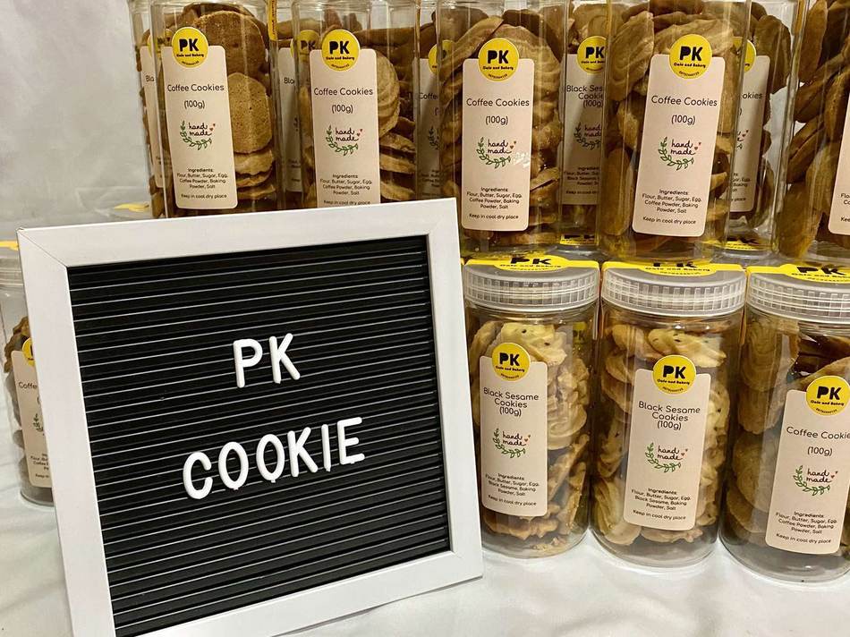 PK jar cookies - black sesame and coffee