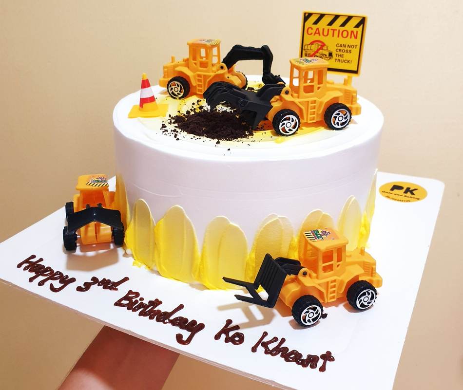 Kids cake design - Vehicles & Construction Theme
