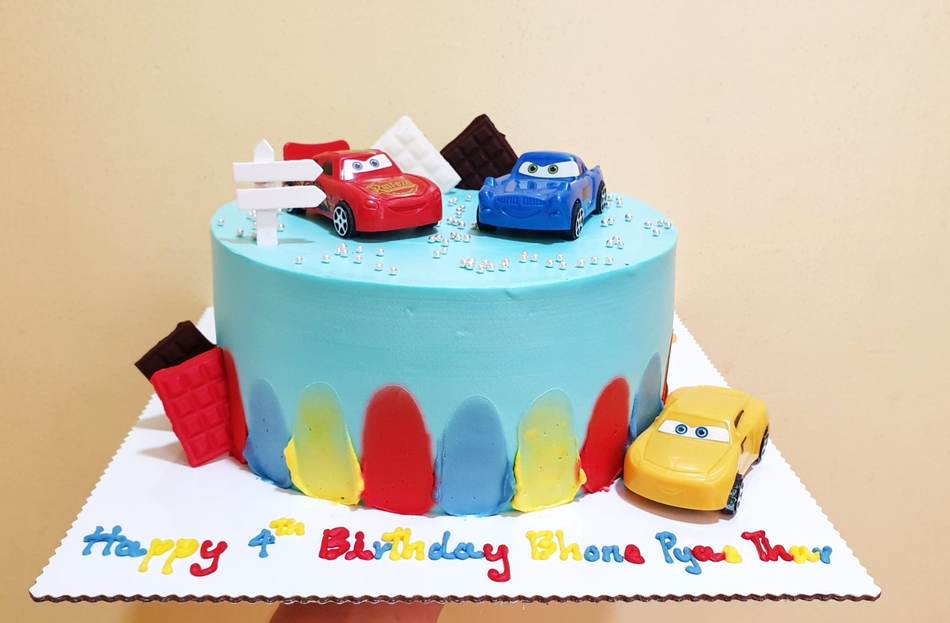 Kids cake design - Vehicles & Construction Theme
